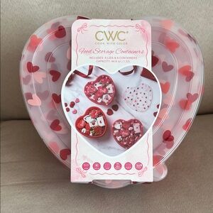 NEW Cook With Color Heart-Shaped Food Storage Containers ❤️🩷❤️🩷